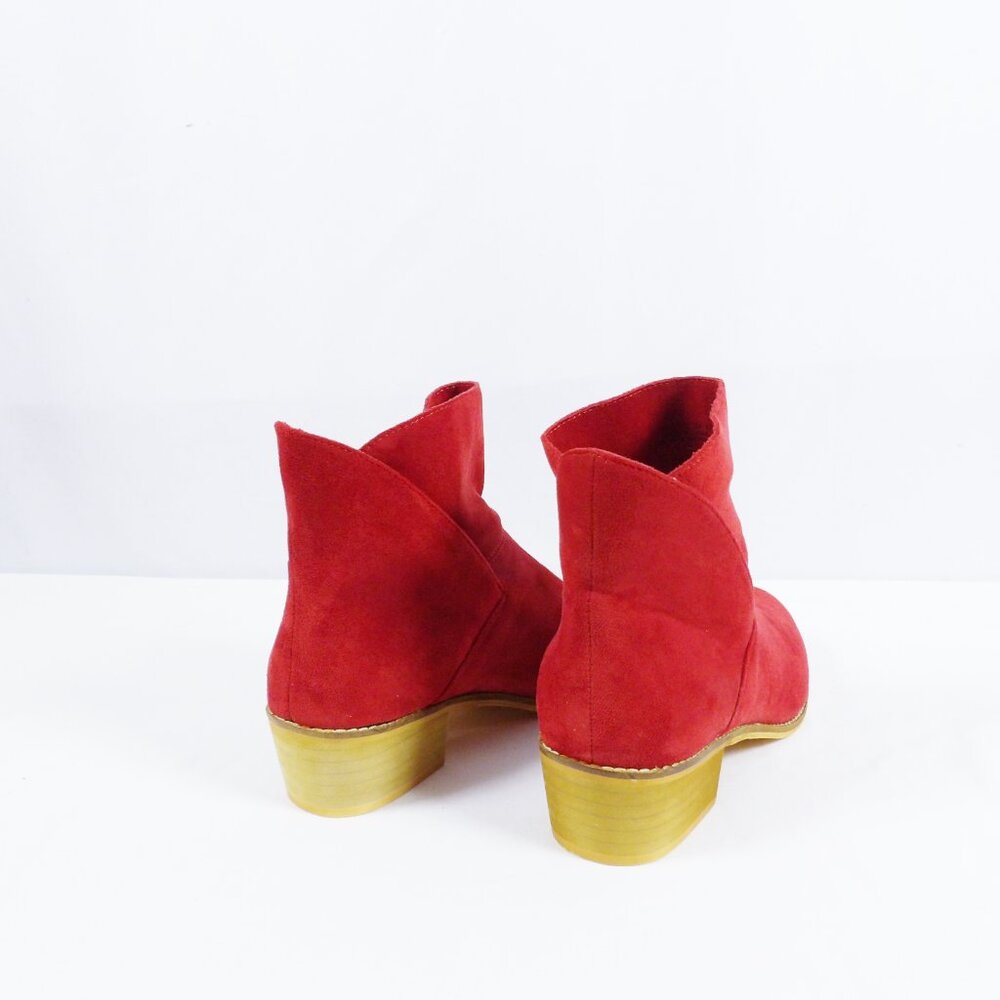 Corkys Hey Girl SPILL THE TEA Red Envelope Ankle Bootie Size 10 New in Box - Picture 9 of 14